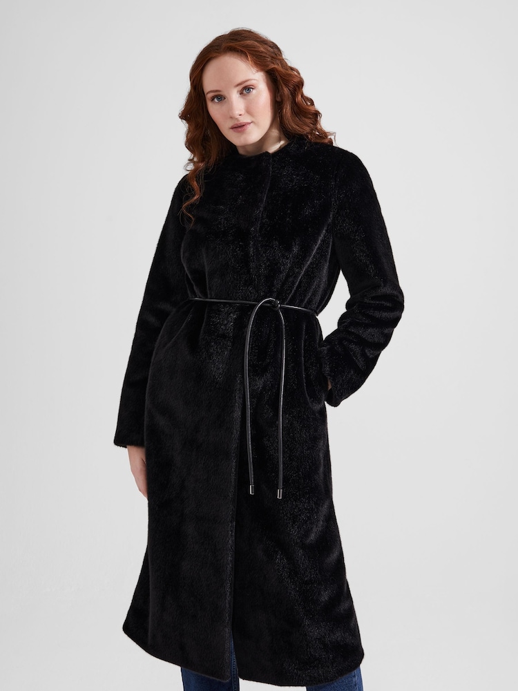 Hobbs Black Robin Coat - Image 1 of 4 Hobbs Black Robin Coat - Image 1 of 4