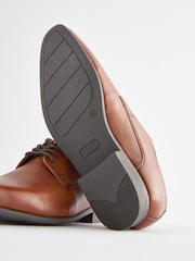 Tan Brown Leather Lace Up Shoes - Image 5 of 6
