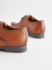 Tan Brown Leather Lace Up Shoes - Image 6 of 6