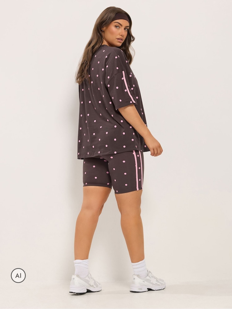 Yours Curve Polka Dot Active Shorts - Larawan 2 ng 6