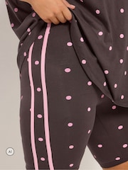 Yours Curve Polka Dot Active Shorts - Larawan 4 ng 6