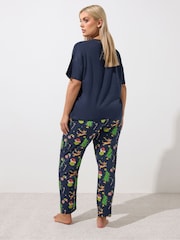 Yours Curve Blue Limited Grinch Pyjamas Set - Image 3 of 6