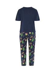Yours Curve Blue Limited Grinch Pyjamas Set - Image 5 of 6
