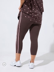 Yours Curve Brown Active Crop Leggings - Image 3 of 6