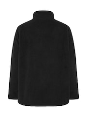 Yours Curve Black Quarter Zip Fleece - Image 6 of 6