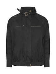 Yours Curve Funnel Neck Twill Shacket - 图片6 / 7