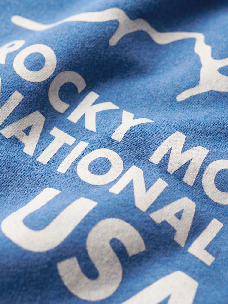 Superdry Ocean Blue Marl Lo-Fi Outdoors Graphic Crew Sweat top - Image 5 of 7