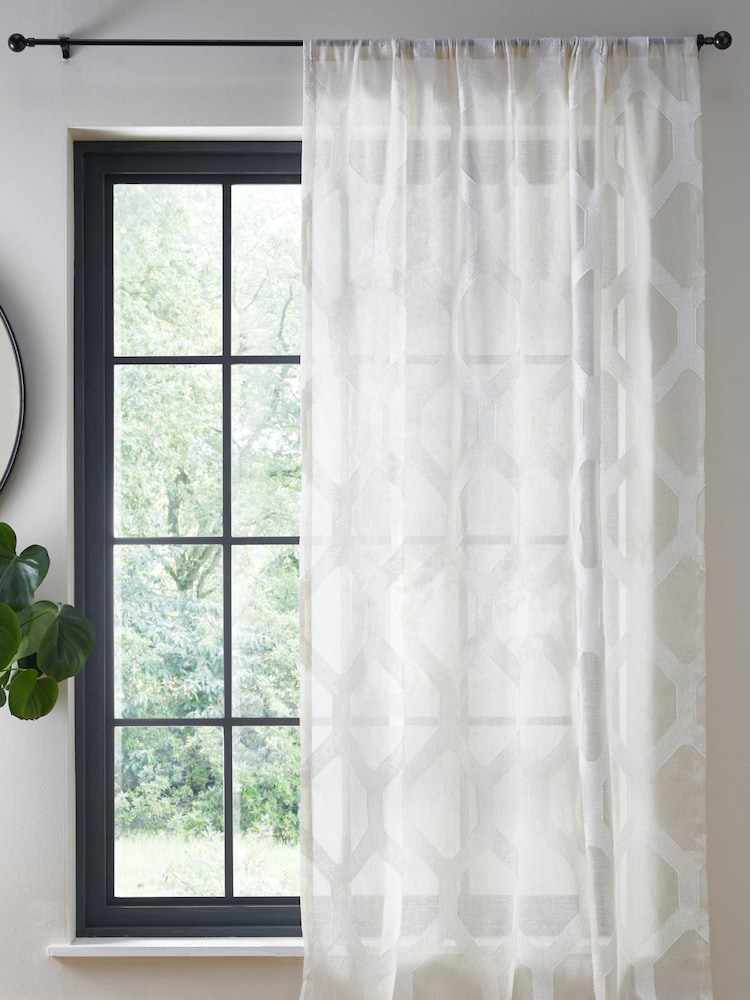 Fusion Natural Linara Voile Panel - Image 1 of 3
