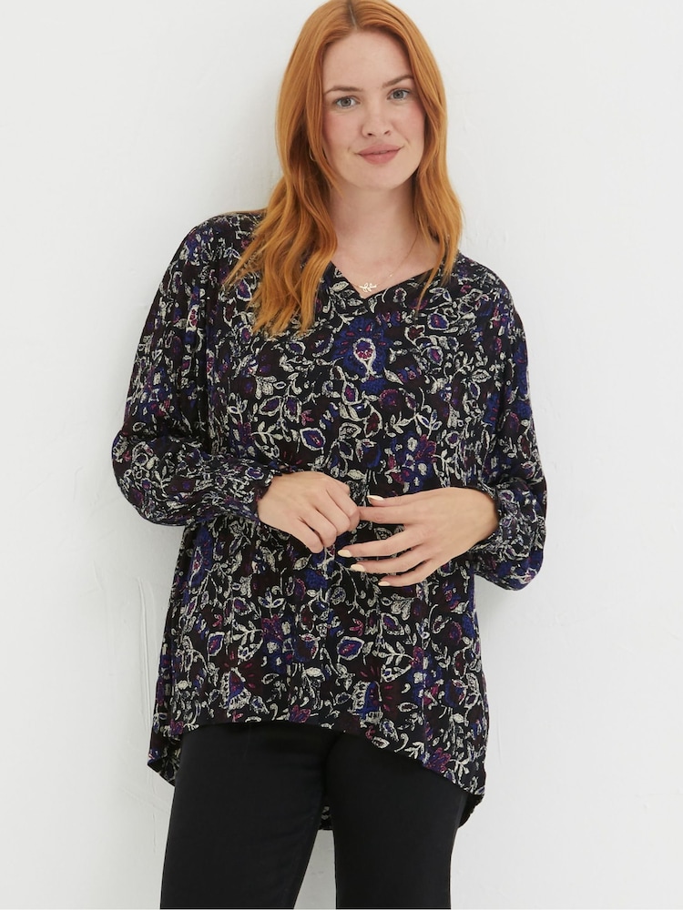 FatFace Black Patsy Inspirit Floral Tunic - Image 1 of 5
