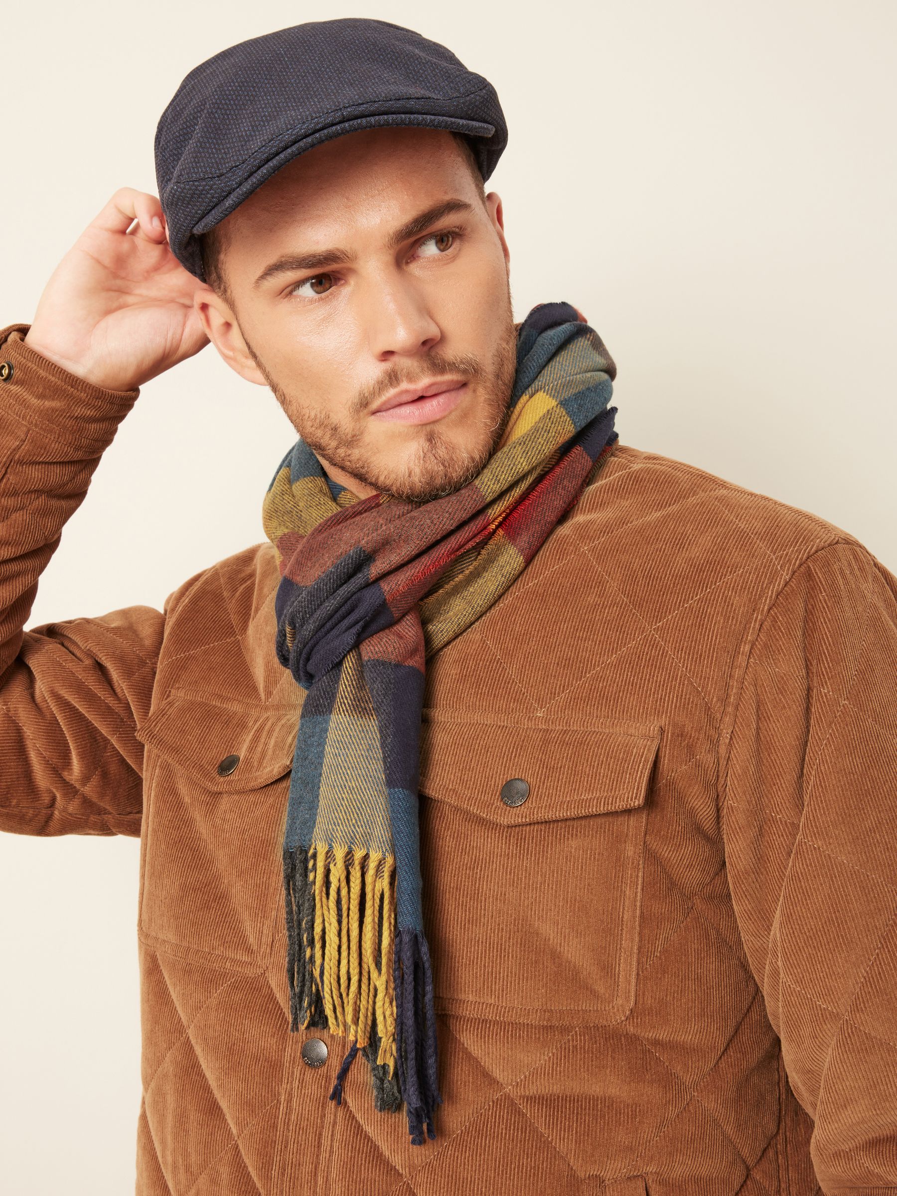 Mens flat cap and scarf set best sale