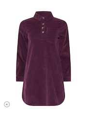 M&Co Purple Petite Corduroy Mini Shirt Dress - Image 5 of 6