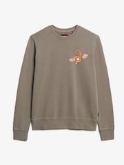 Superdry Charcoal 100% Cotton Tattoo Graphic Sweatshirt - Image 4 of 5