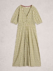White Stuff Green Megan Jersey Dress - Image 5 of 6