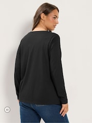 Yours Curve Black 'Gonking Around' Novelty Long Sleeve T-Shirt - Image 3 of 6