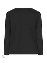 Yours Curve Black 'Gonking Around' Novelty Long Sleeve T-Shirt - Image 6 of 6