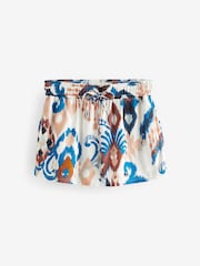 Blue Abstract Linen Blend Short Set Pyjamas - Image 8 of 8