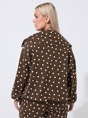 Yours Curve Limited Polka Dot Half Zip Hoodie - 7суретінің 4 суреті