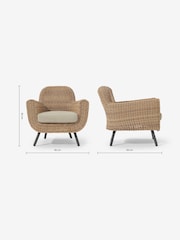 MADE.COM Natural Jonah Garden Armchair Polyrattan - Image 4 of 7