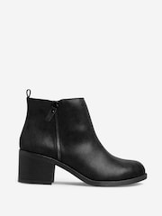 Yours Curve Black Dark Side Zip Block Heels - Image 2 of 5