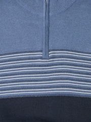 Կապույտ - Threadbare Textured Stitch Quarter Zip Jumper - Պատկեր 5 5-ից