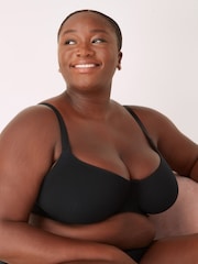 Black/Nude DD+ Non Pad Balcony Cotton Blend Bras 2 Pack - Image 1 of 6