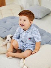 JoJo Maman Bébé Blue Woven Pyjamas - Image 2 of 7