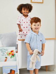 JoJo Maman Bébé Blue Woven Pyjamas - Image 3 of 7
