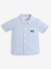 JoJo Maman Bébé Blue Woven Pyjamas - Image 5 of 7