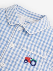 JoJo Maman Bébé Blue Woven Pyjamas - Image 7 of 7