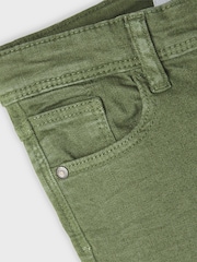 Name It Green Slim Fit Cotton Twill Chino Trousers With Adjustable Waist - Image 6 of 6