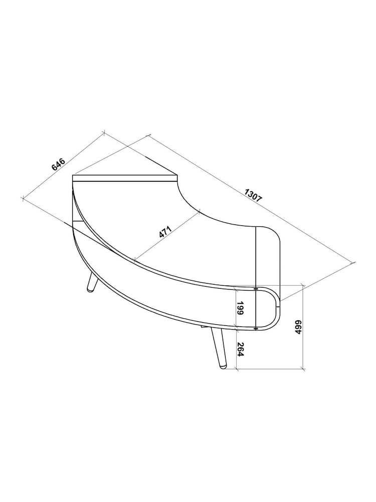 Jual Oak Havana Corner TV Stand - Image 3 of 3