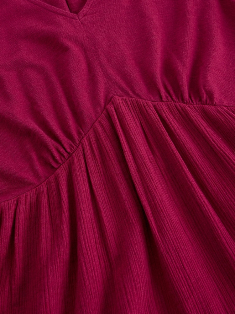 White Stuff Pink Lucy Double Cloth Midi Dress - Image 6 of 6