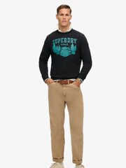 Superdry Nero Black Marl Lo-Fi Outdoors Graphic Crew Sweat top - Image 2 of 5
