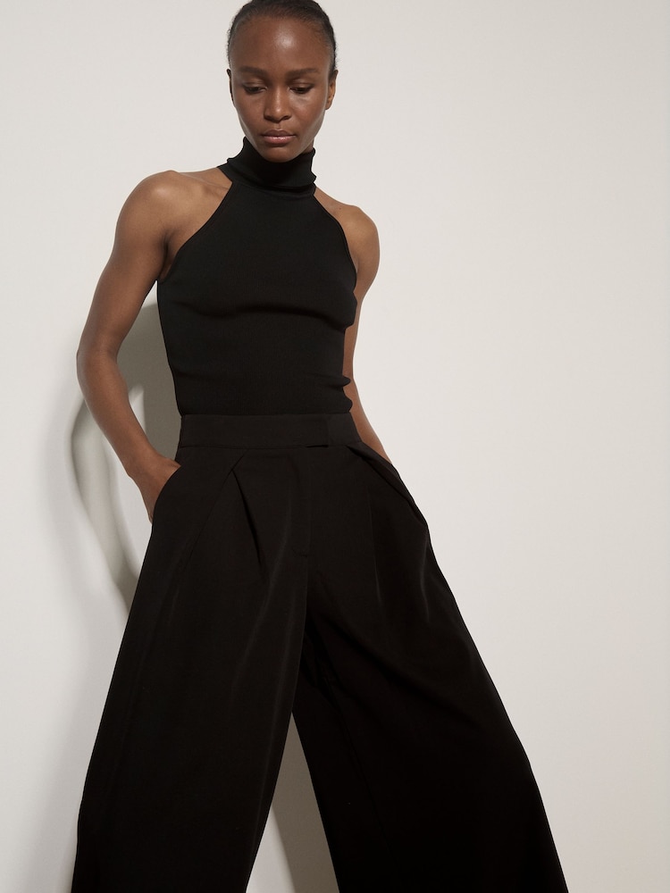 Apricot Wide-Leg Pleated Tailored Trousers - Image 4 of 4