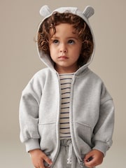 Grey Zip Through Hoodie (3mths-7yrs) - Image 1 of 6