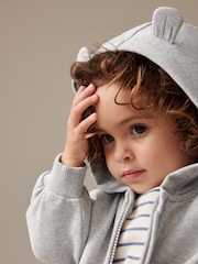 Grey Zip Through Hoodie (3mths-7yrs) - Image 3 of 6