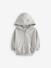 Grey Zip Through Hoodie (3mths-7yrs) - Image 4 of 6