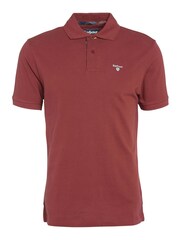Barbour® Brick Red Tartan Pique Polo Shirt - Image 5 of 5