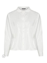 Yours Curve White Limited Shaped Seam Detail Shirt - Image 5 of 6
