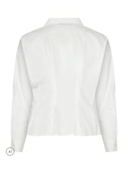 Yours Curve White Limited Shaped Seam Detail Shirt - Image 6 of 6