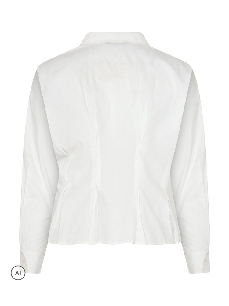 Yours Curve White Limited Shaped Seam Detail Shirt - Image 6 of 6