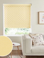 Cath Kidston Yellow Button Spot Made to Measure Roller Blind - Image 1 of 4