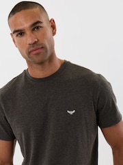 Threadbare Dark Brown/ Grey Short Sleeve Pyjamas Set - Image 4 of 4