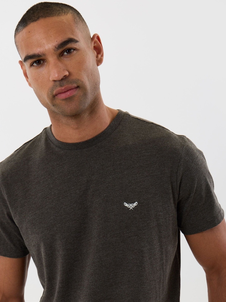 Threadbare Dark Brown/ Grey Short Sleeve Pyjamas Set - Image 4 of 4 Threadbare Dark Brown/ Grey Short Sleeve Pyjamas Set - Image 4 of 4