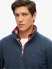 Superdry Lauren Navy Essential Logo Slim Fit Half Zip - Image 3 of 5