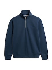 Superdry Lauren Navy Essential Logo Slim Fit Half Zip - Image 4 of 5