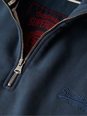 Superdry Lauren Navy Essential Logo Slim Fit Half Zip - Image 5 of 5