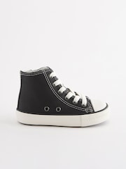 Black Standard Fit (F) High Top Trainers - Image 2 of 6