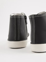 Black Standard Fit (F) High Top Trainers - Image 4 of 6