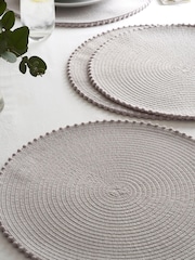 Grey Pom Pom Placemats - Image 1 of 3